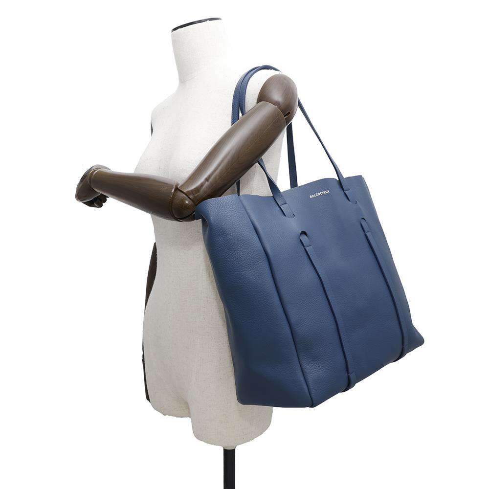 BALENCIAGA Everyday Tote Blue475199 Leather Size S