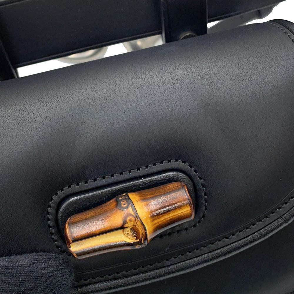 GUCCI Bamboo 1947 Mini Belt Bag Black681137 Leather