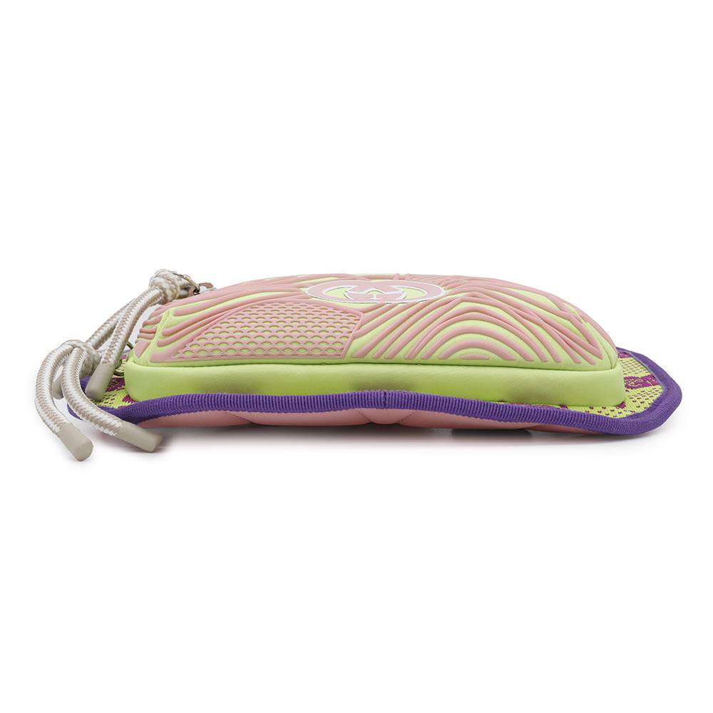 GUCCI GGNylon Belt Bag Green/Pink/Purple752102 Nylon Rubber