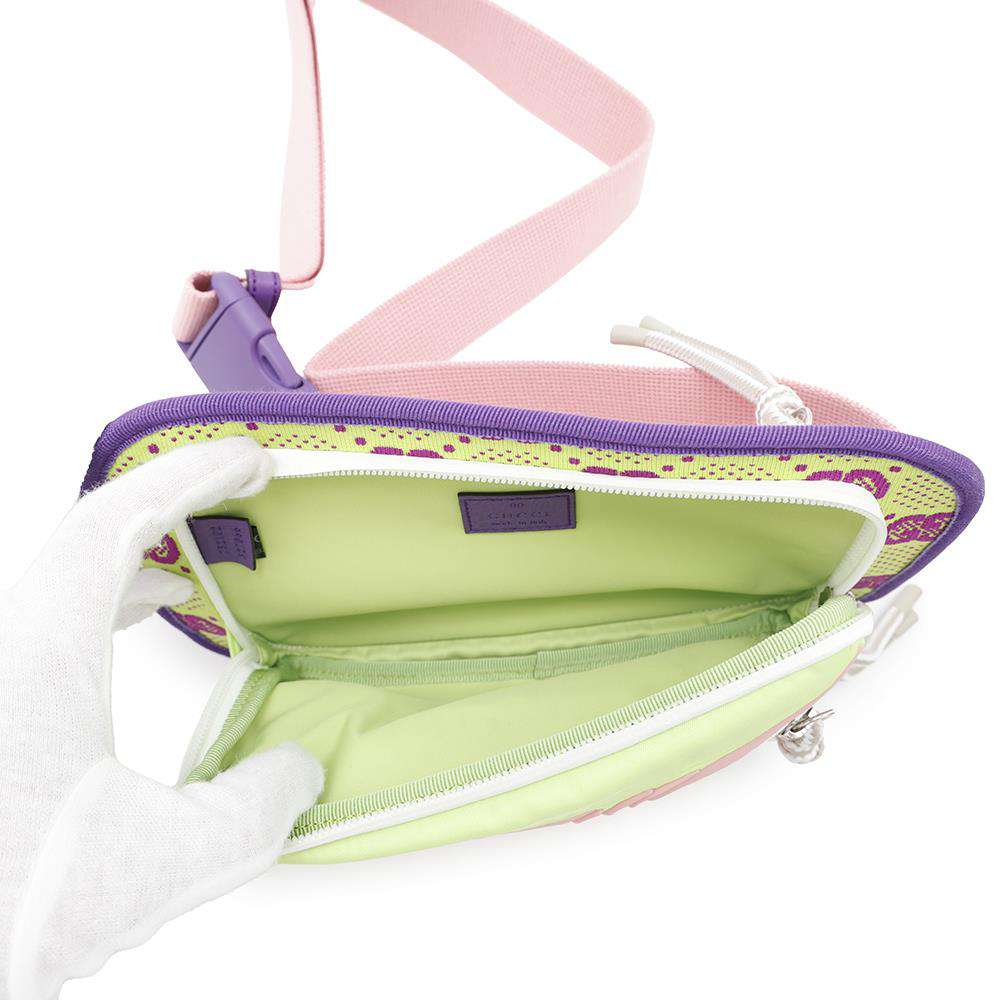 GUCCI GGNylon Belt Bag Green/Pink/Purple752102 Nylon Rubber