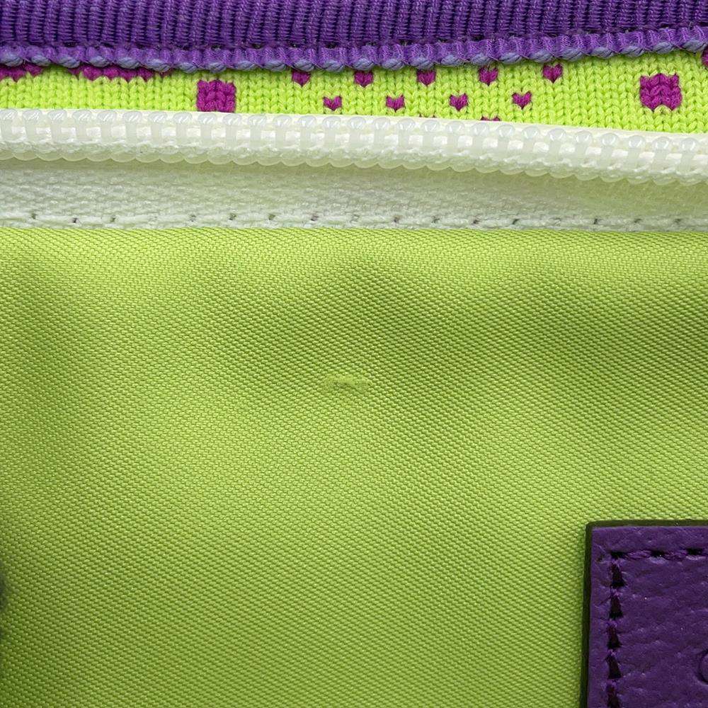 GUCCI GGNylon Belt Bag Green/Pink/Purple752102 Nylon Rubber