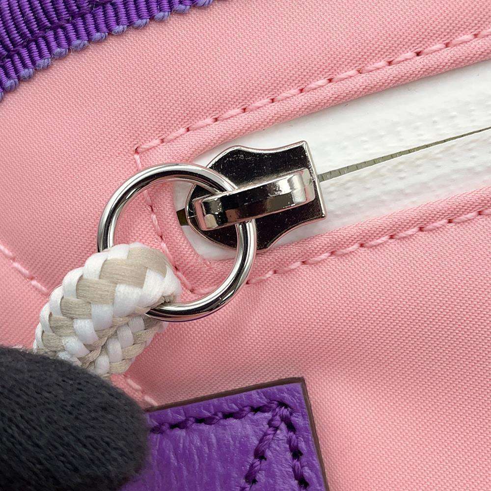 GUCCI GGNylon Belt Bag Green/Pink/Purple752102 Nylon Rubber