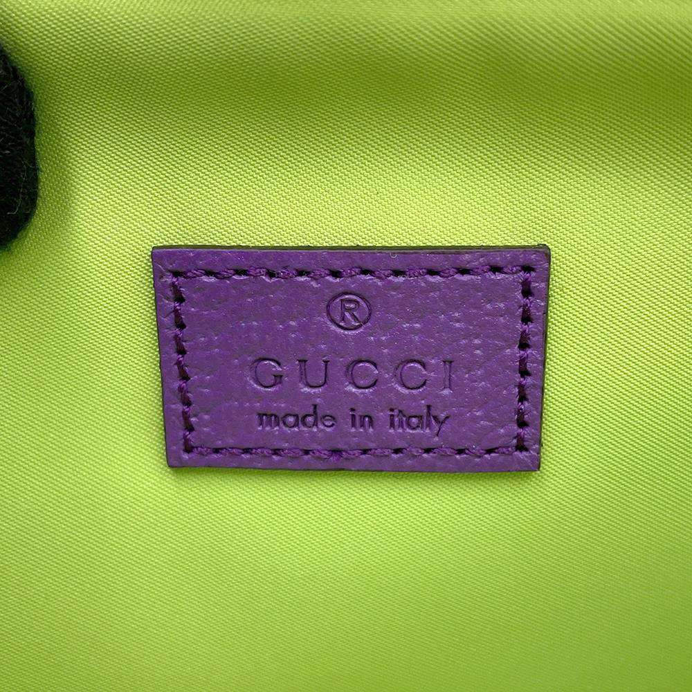 GUCCI GGNylon Belt Bag Green/Pink/Purple752102 Nylon Rubber