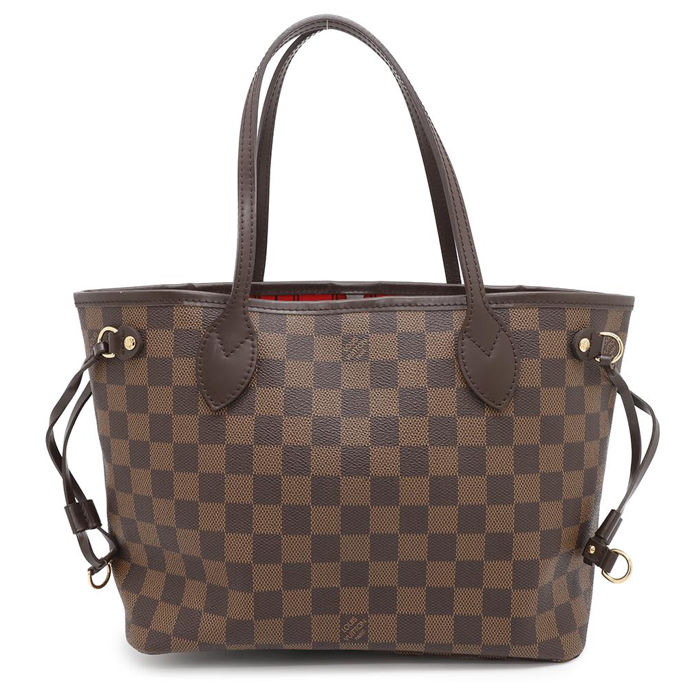 LOUIS VUITTON Neverfull RedN51109 Damier Ebene Canvas Size PM