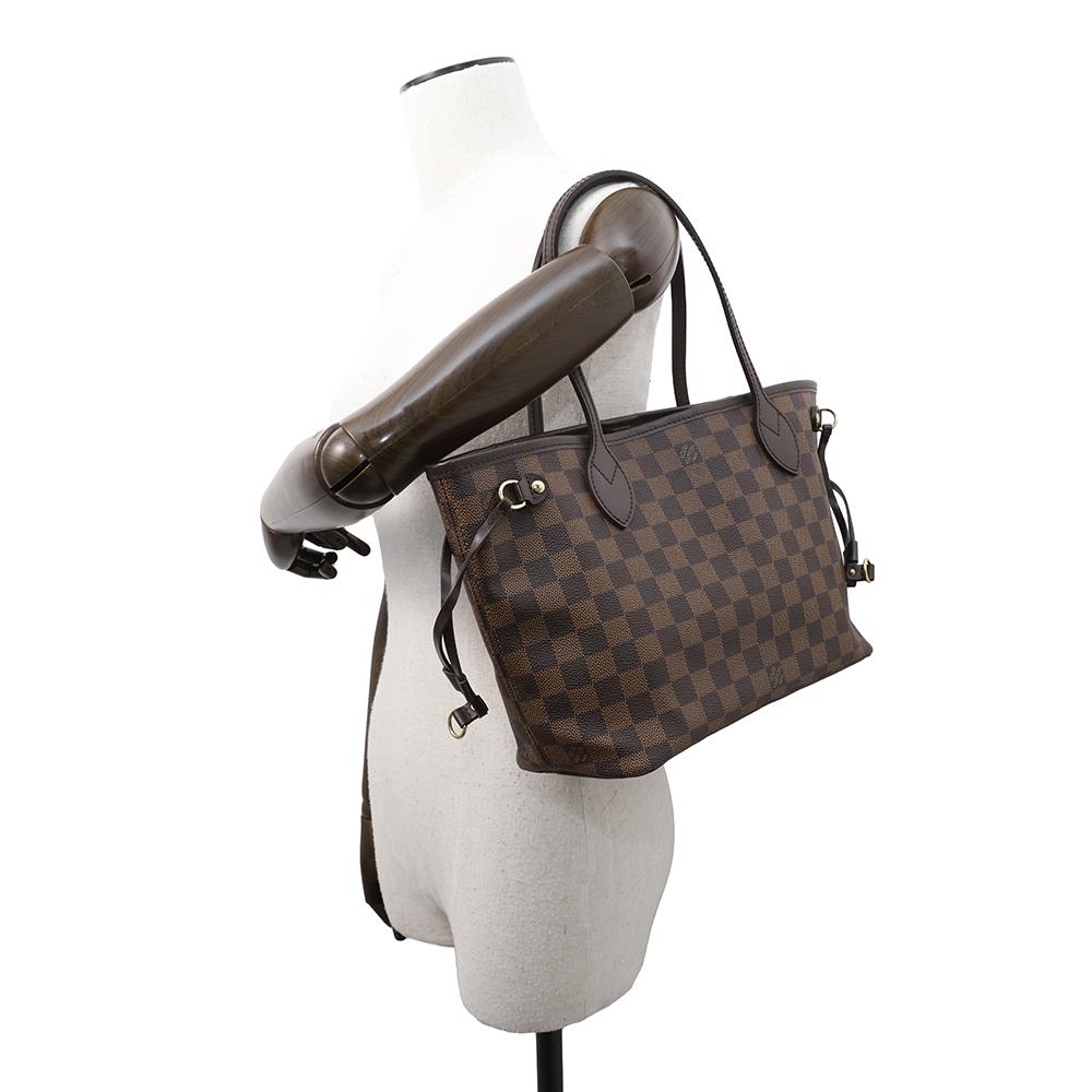 LOUIS VUITTON Neverfull RedN51109 Damier Ebene Canvas Size PM