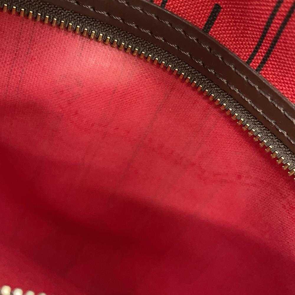 LOUIS VUITTON Neverfull RedN51109 Damier Ebene Canvas Size PM
