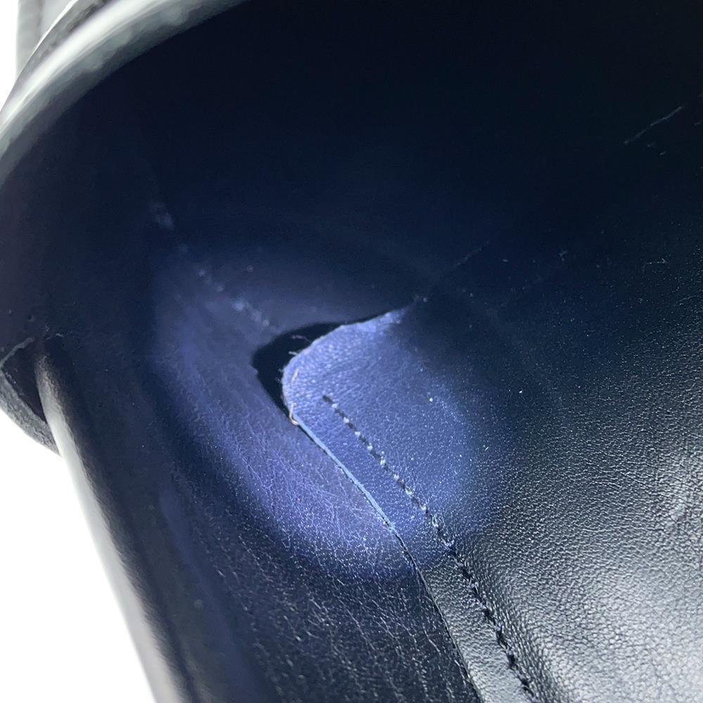 LOUIS VUITTON Globe Line Loafers Black1AA723 Calf Leather Size 6.5