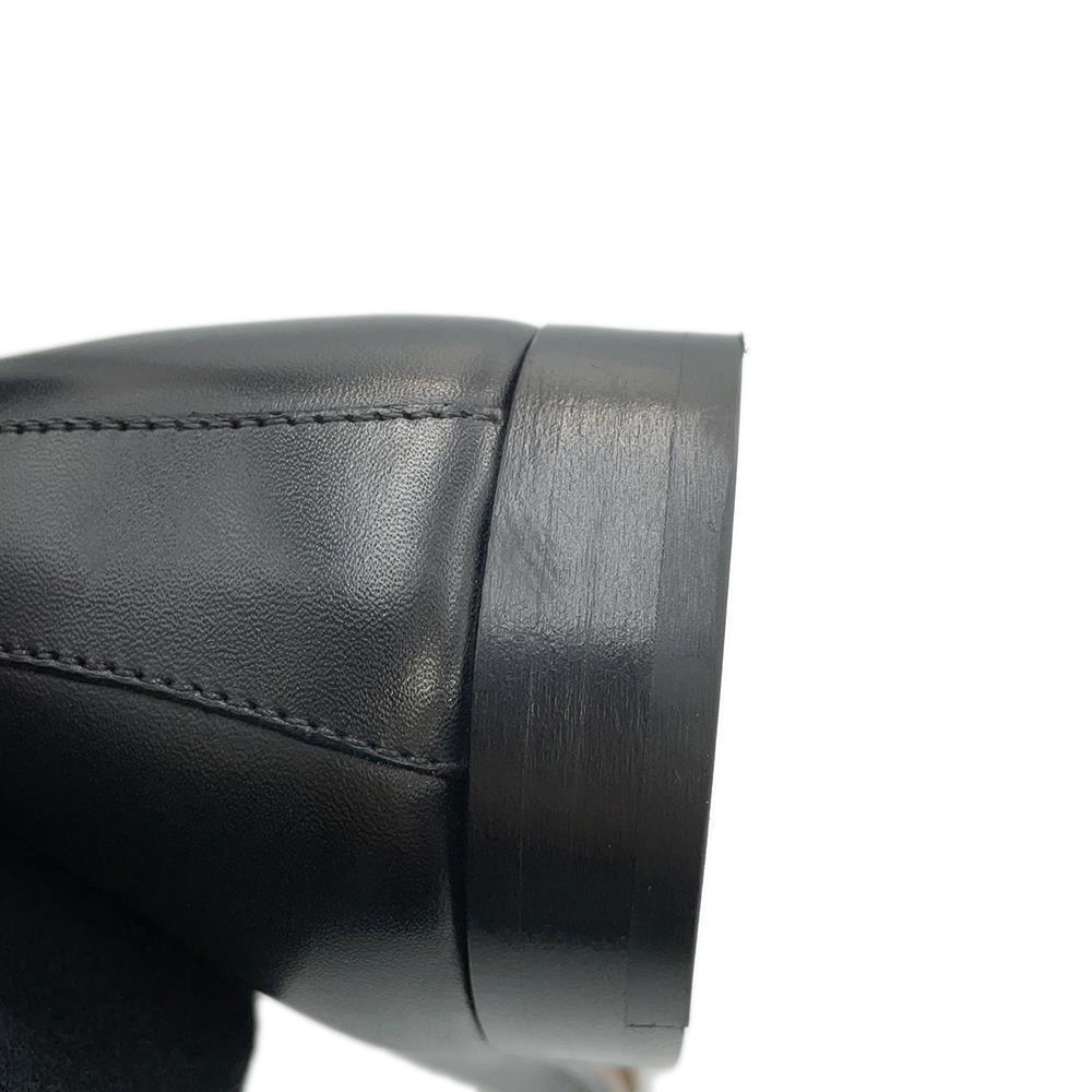 LOUIS VUITTON Globe Line Loafers Black1AA723 Calf Leather Size 6.5