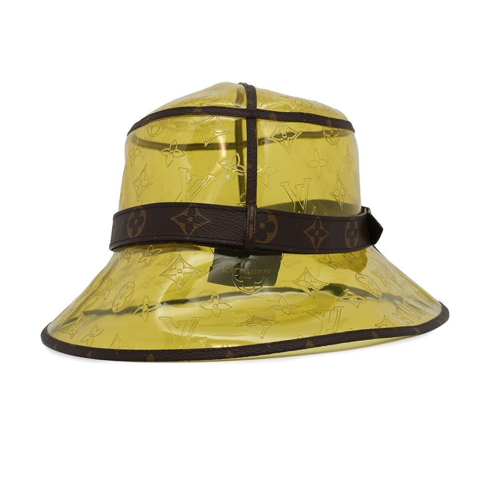 LOUIS VUITTON Hat・Monogram Raincoat Size 60 YellowMP2647 Plastics Monogram