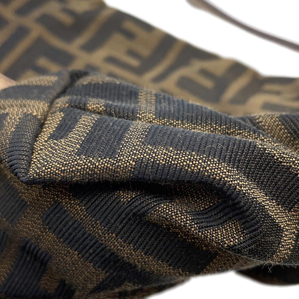 FENDI Zucca Pattern one belt Brown8BR445 Canvas Leather