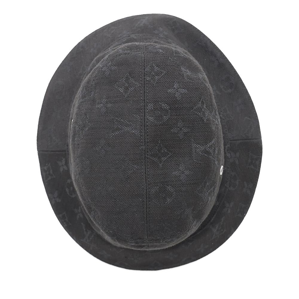 LOUIS VUITTON Hat・MonogramDenim Size 58 Black/YellowM76208 Cotton60% Polyester40%