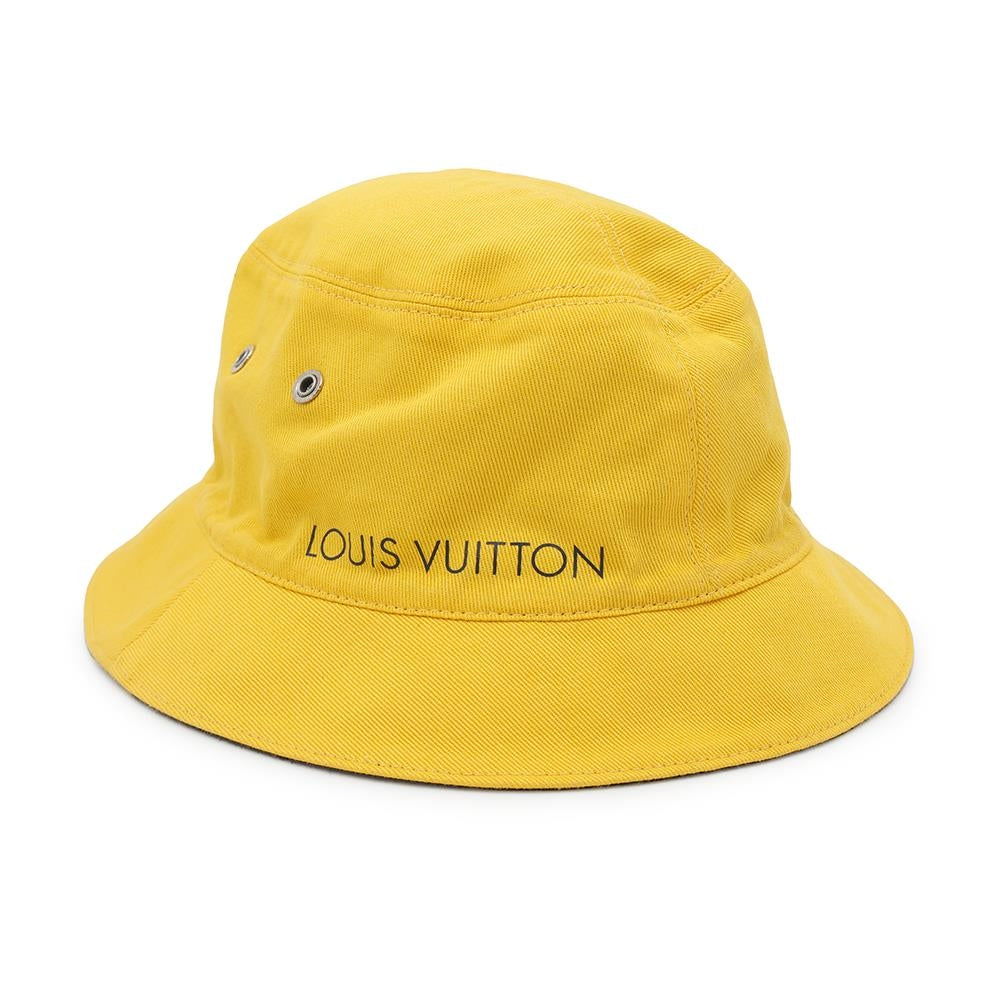 LOUIS VUITTON Hat・MonogramDenim Size 58 Black/YellowM76208 Cotton60% Polyester40%