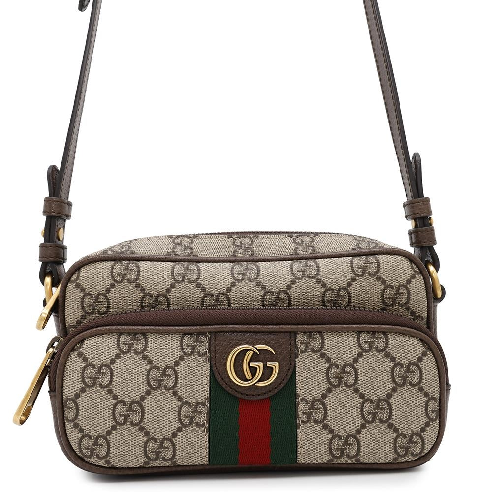 GUCCI Ophidia Shoulder Bag Beige722557 GG SupremeCanvas Leather