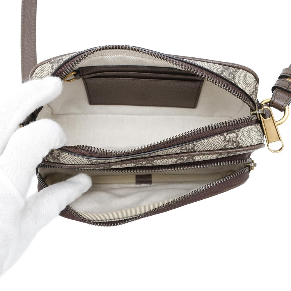 GUCCI Ophidia Shoulder Bag Beige722557 GG SupremeCanvas Leather