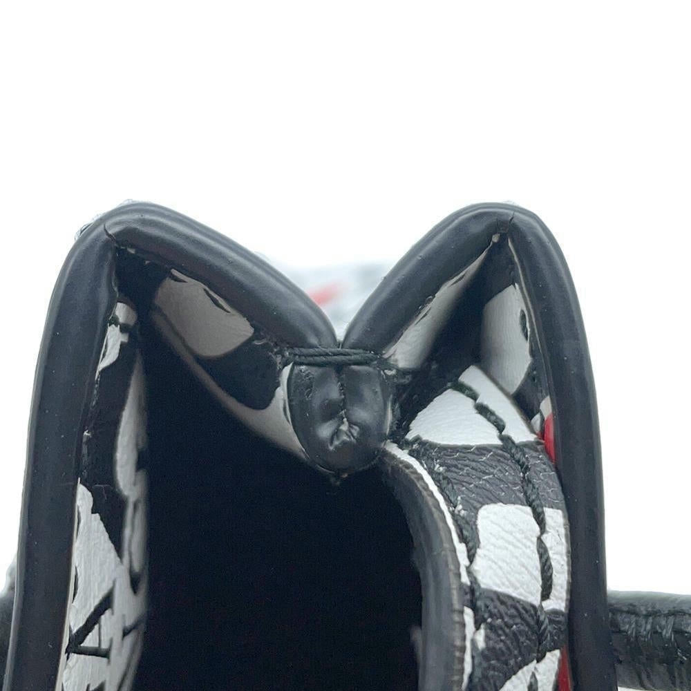 BALENCIAGA Bon Jules Paris Shopping Phone Holder White/Black/Red593826 Leather