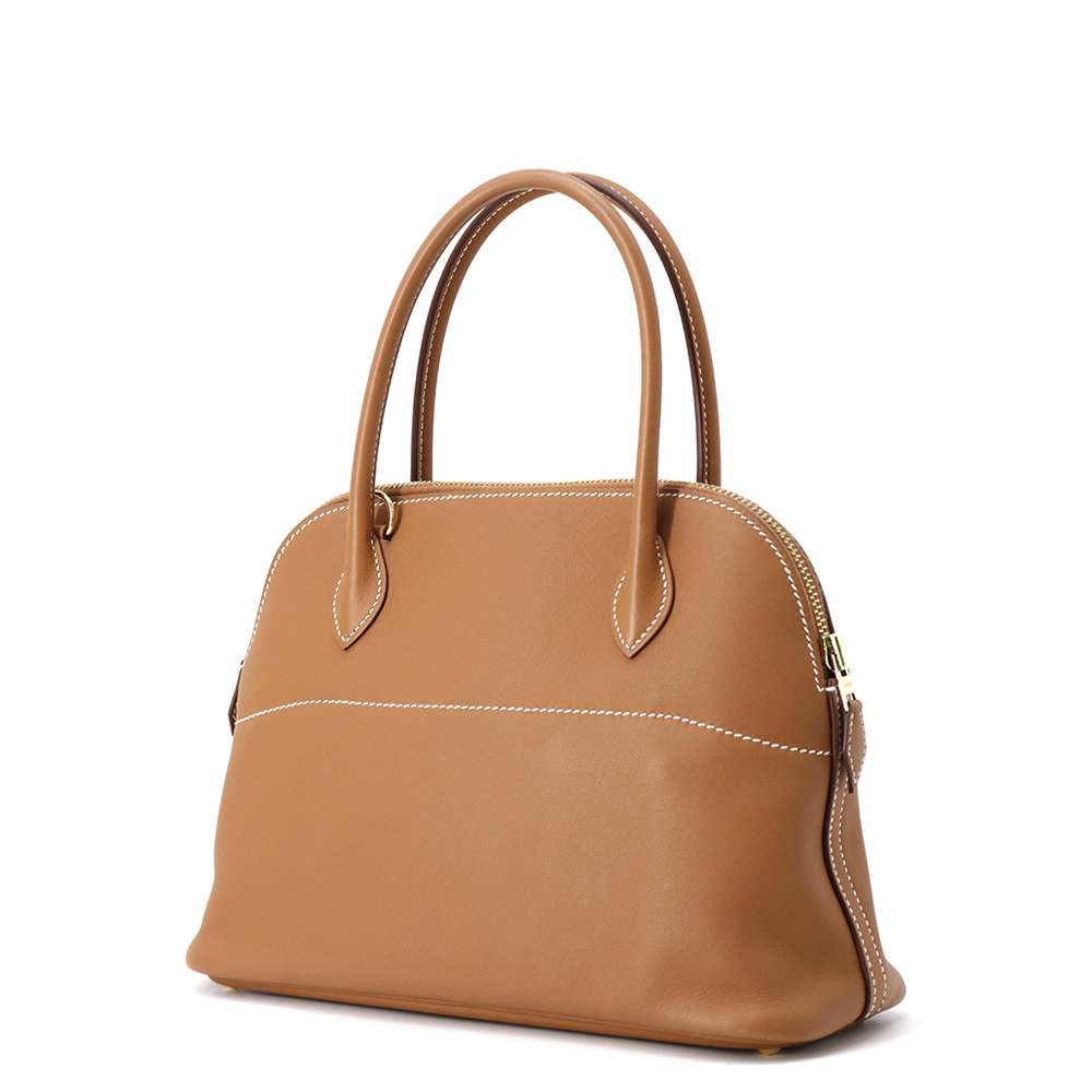 HERMES Bolide Gold Swift Leather Size 27