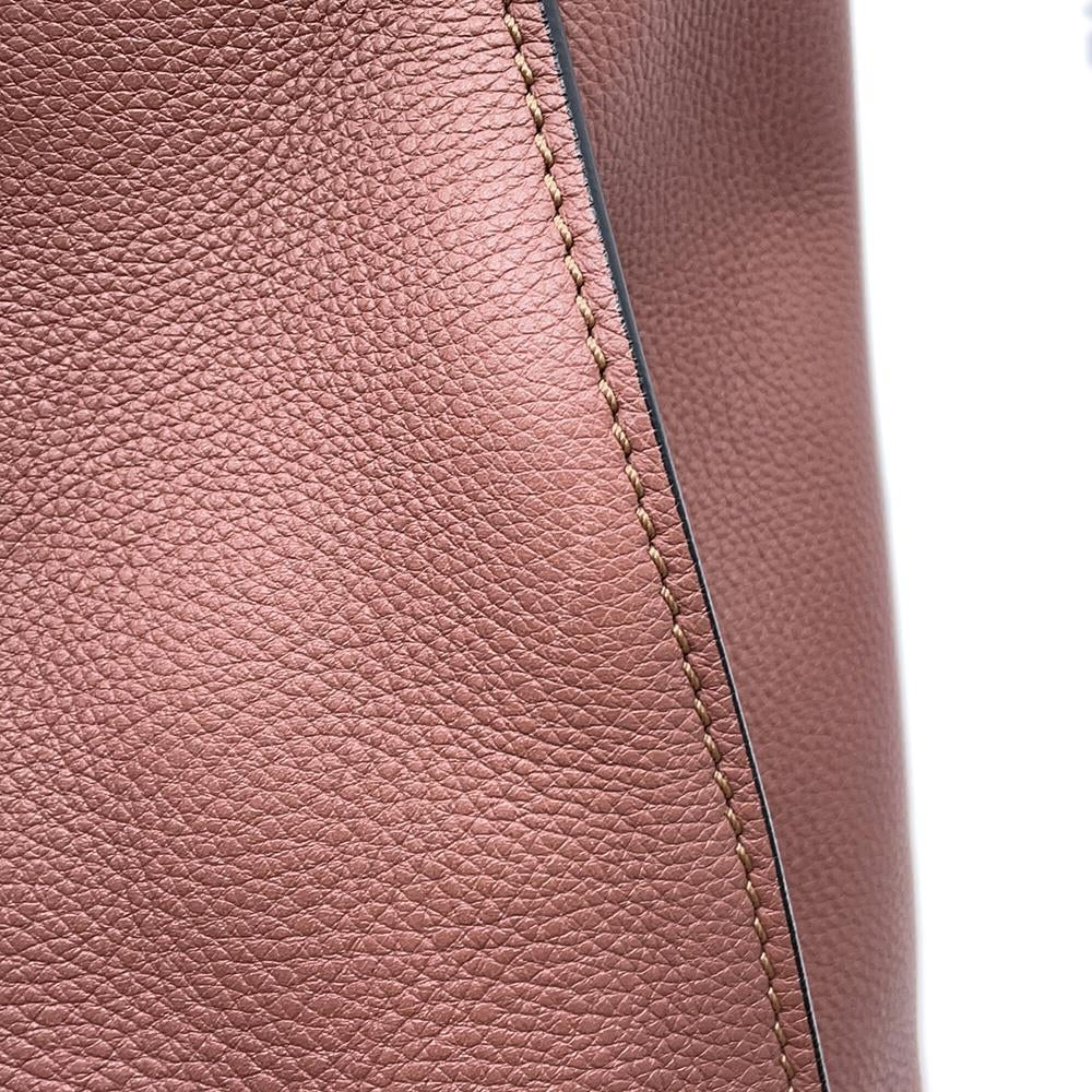 Valentino Garavani Braided handle tote PinkBrown Leather
