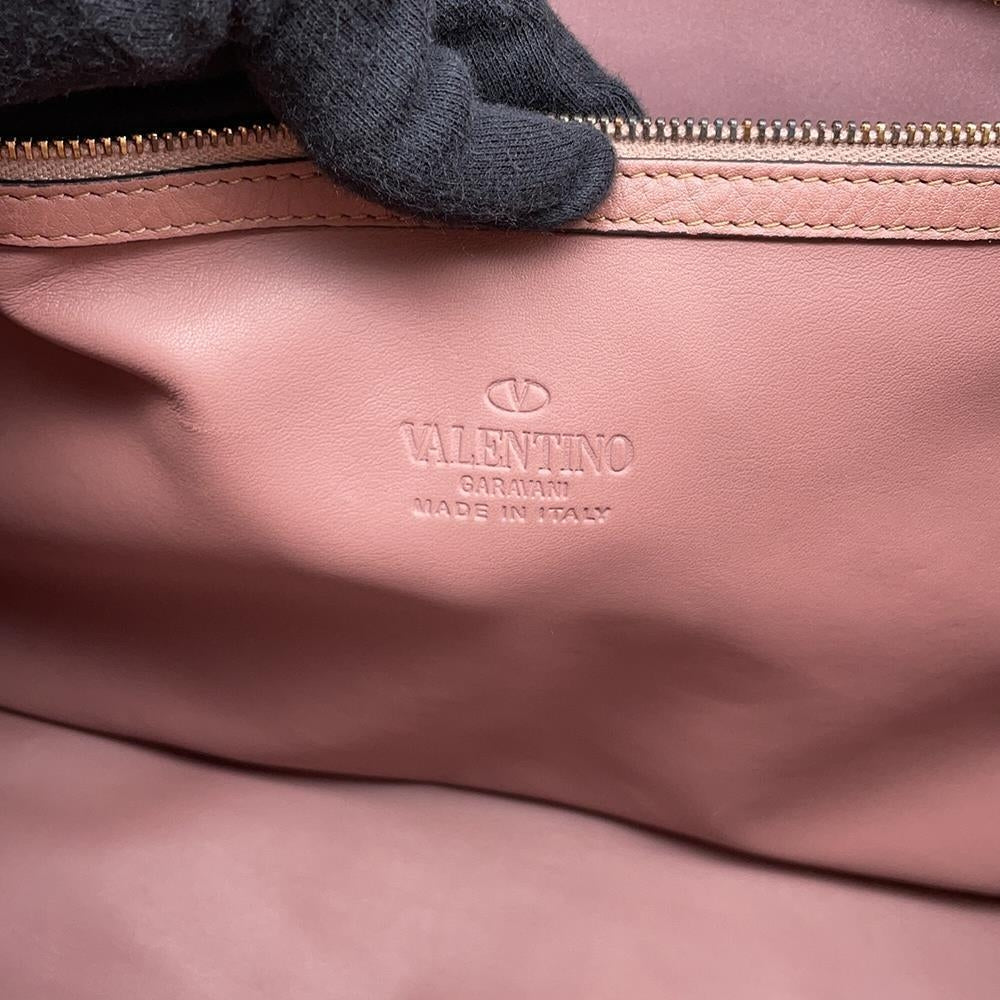 Valentino Garavani Braided handle tote PinkBrown Leather