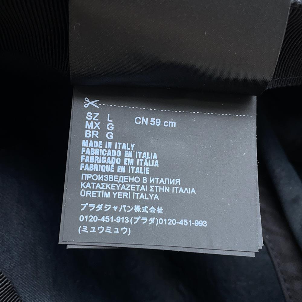 PRADA Baseball cap Size L Black2HC179 Nylon100%