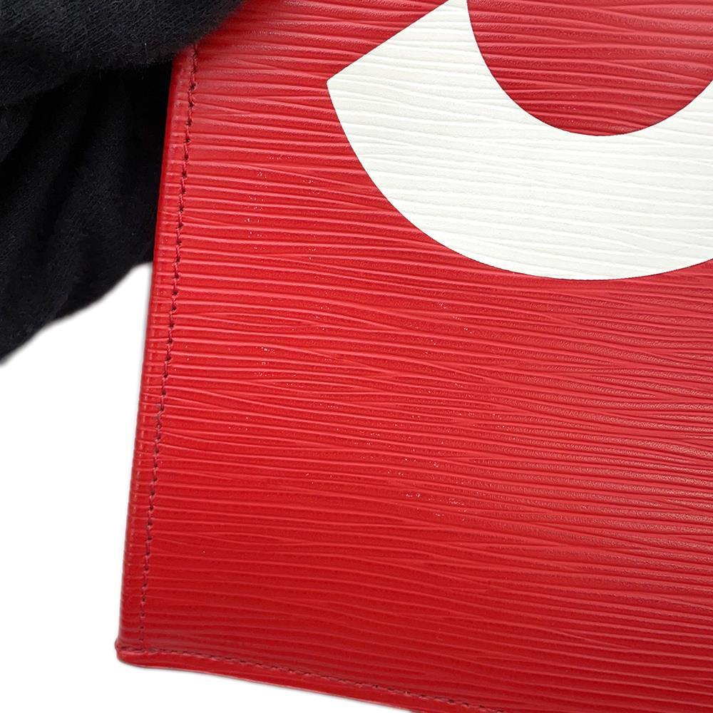 LOUIS VUITTON Pochette Jour RedM67722 Epi Leather Supreme Size GM