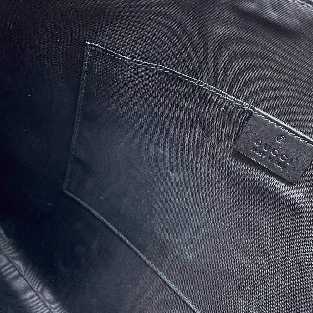 GUCCI Sega collaboration GUCCY logo Clutch Bag Black/Gold523441 Leather