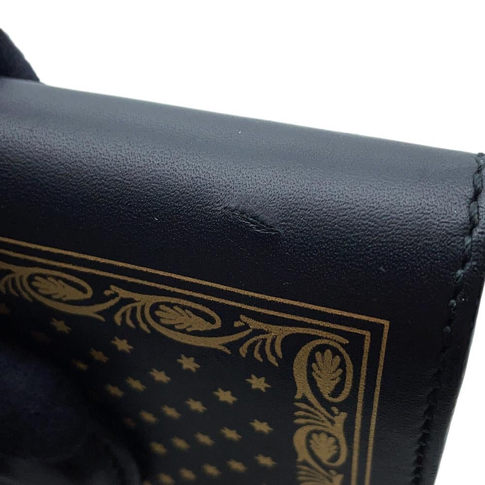 GUCCI Sega collaboration GUCCY logo Clutch Bag Black/Gold523441 Leather