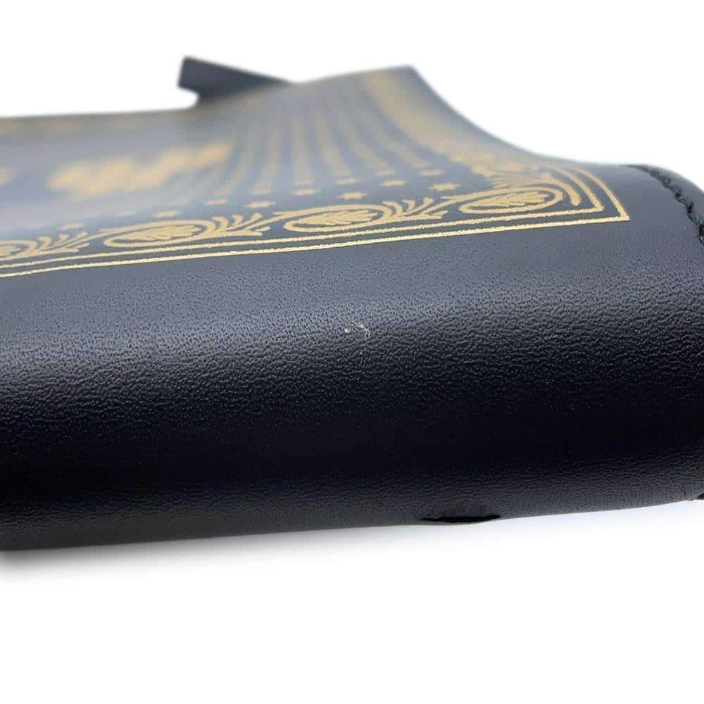 GUCCI Sega collaboration GUCCY logo Clutch Bag Black/Gold523441 Leather