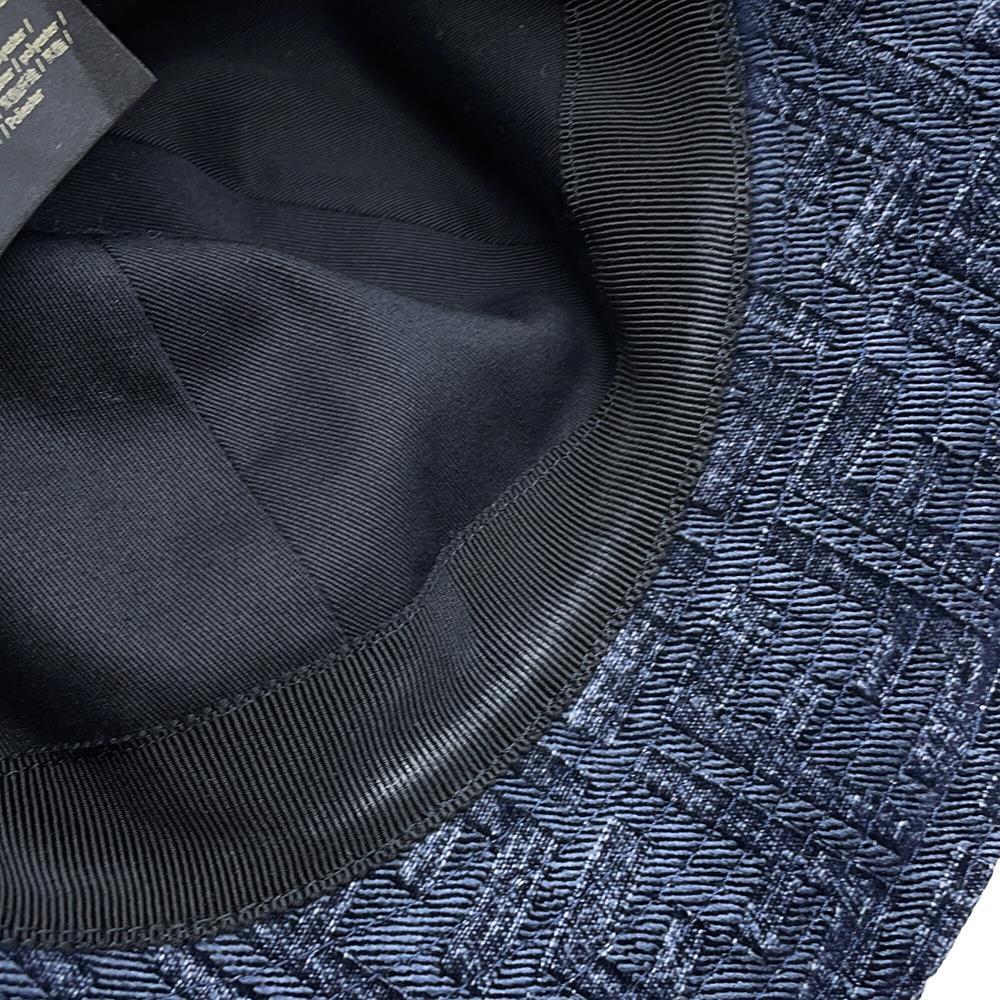 FENDI Zucca Pattern Hat Size M NavyFXQ982 Cotton65% Polyester35%