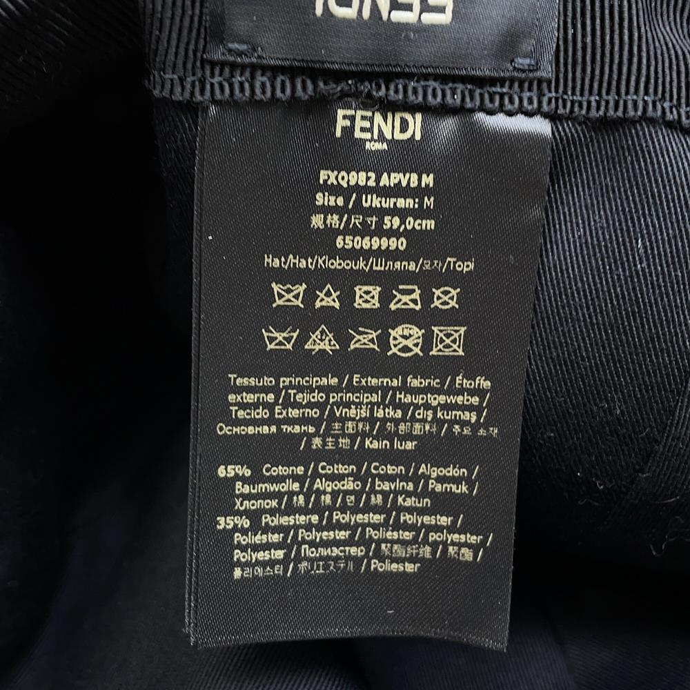 FENDI Zucca Pattern Hat Size M NavyFXQ982 Cotton65% Polyester35%