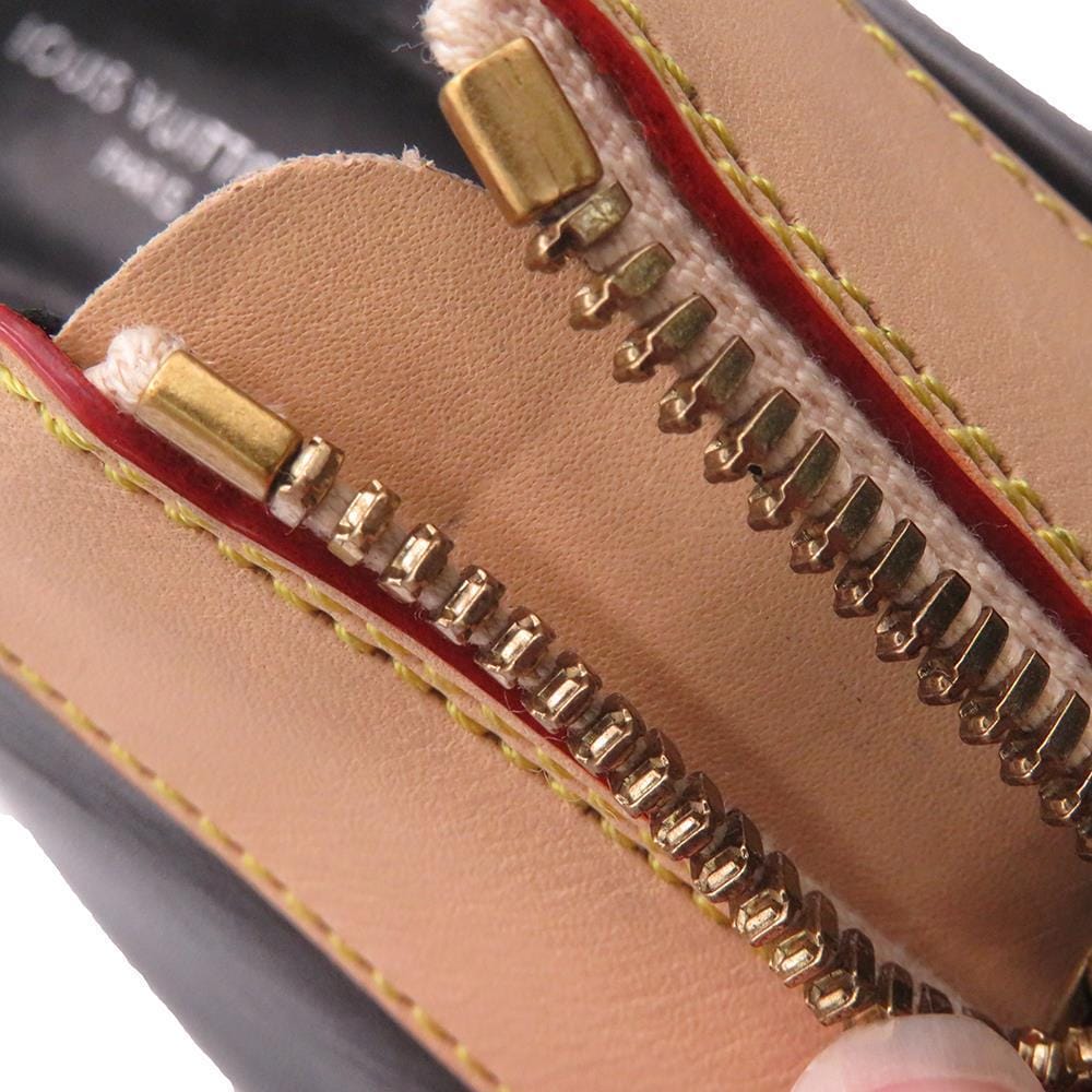 LOUIS VUITTON Allure Pumps Black1AD301 Calf Leather Size 35 1/2