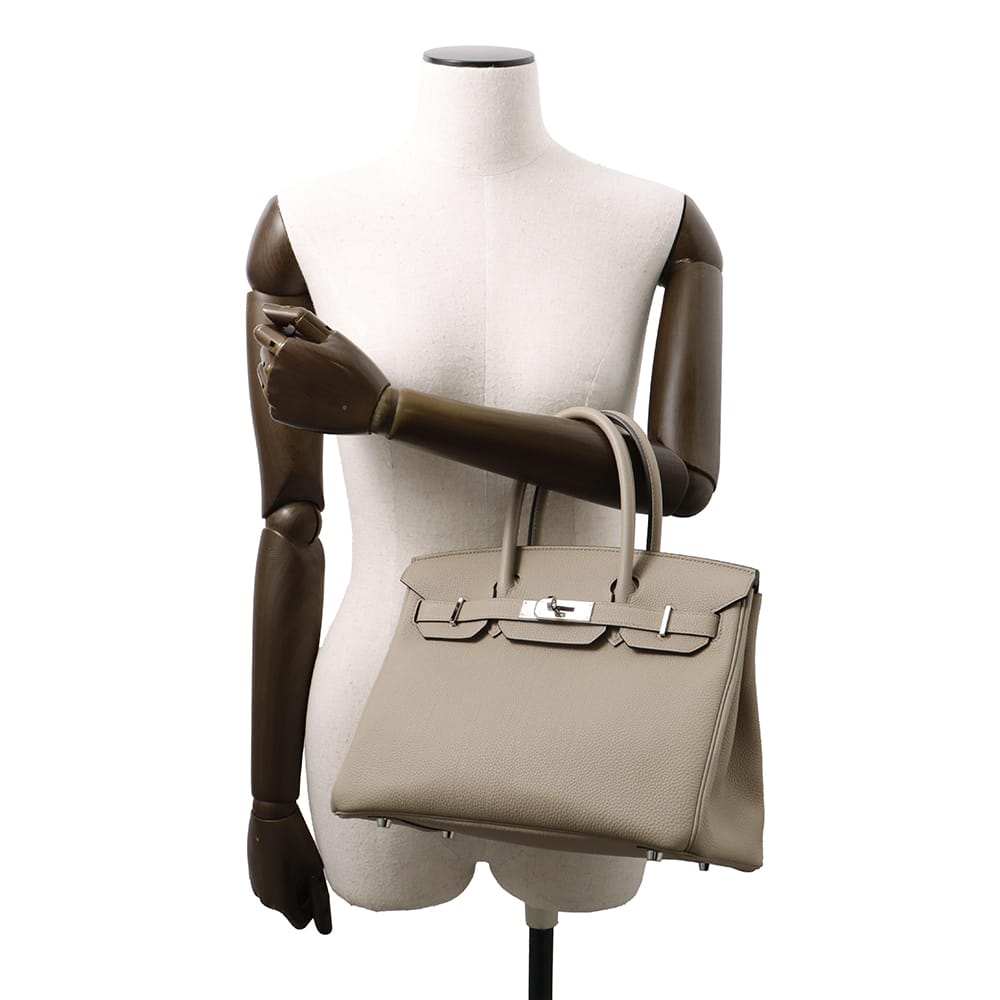 HERMES Birkin Gris Tourterelle Togo Leather Size 30