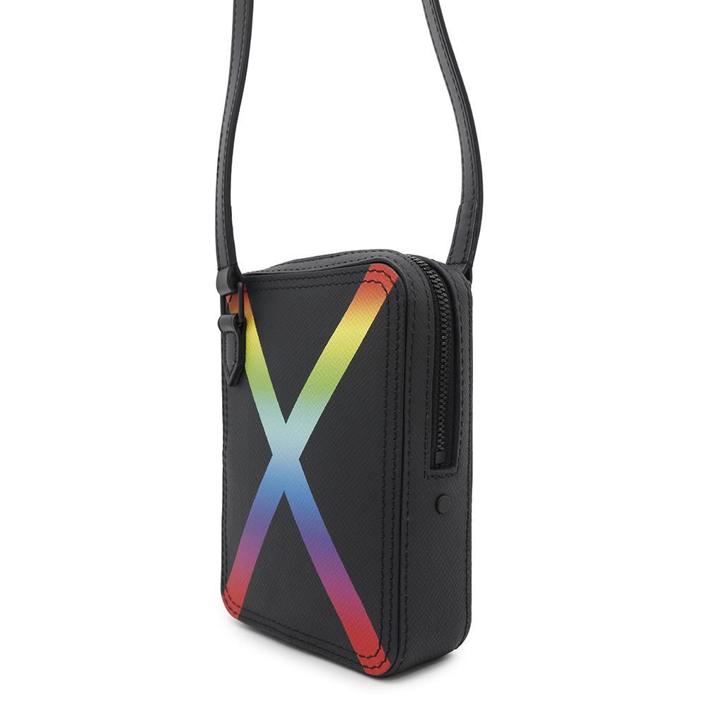 LOUIS VUITTON Danube Messenger Noir/Righe RainbowM30332 Taiga Leather