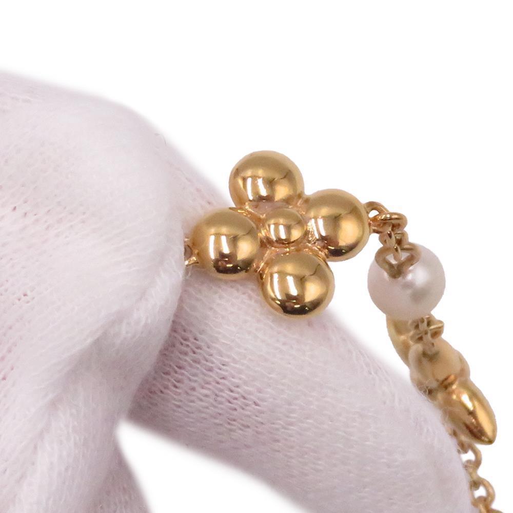 LOUIS VUITTON Necklace Louisa GoldM01610 Metal Faux Pearl