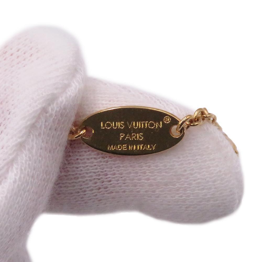 LOUIS VUITTON Necklace Louisa GoldM01610 Metal Faux Pearl