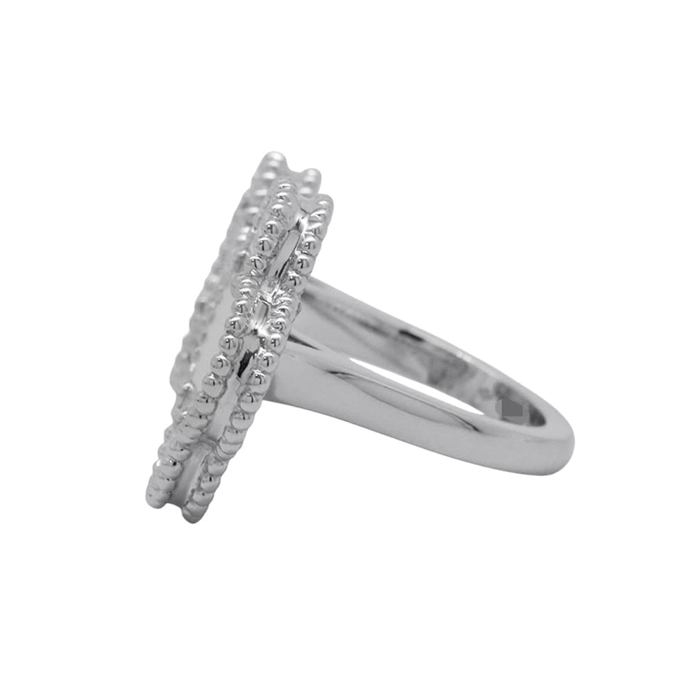 Van Cleef & Arpels Magic Alhambra Entre Le Door Ring Size 56/#16VCARN05656/VCARN05600 18K White Gold