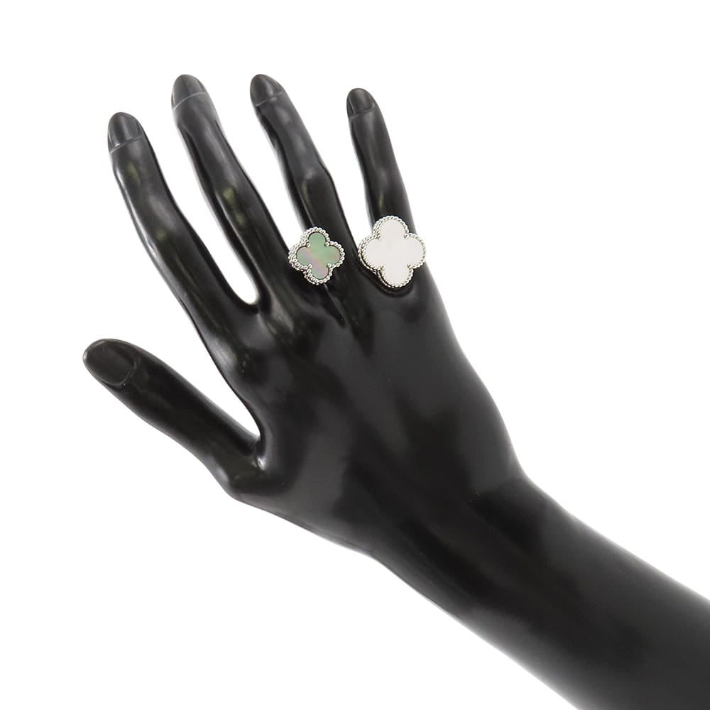 Van Cleef & Arpels Magic Alhambra Entre Le Door Ring Size 56/#16VCARN05656/VCARN05600 18K White Gold
