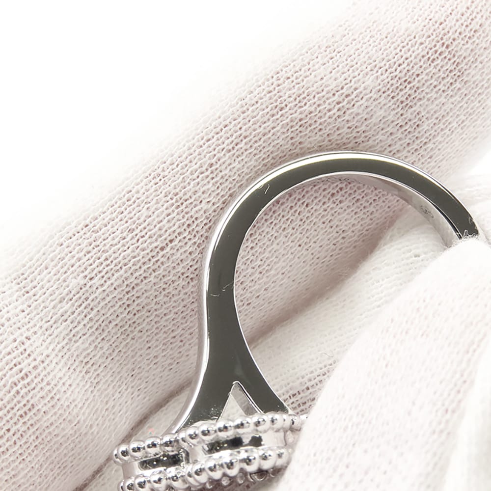 Van Cleef & Arpels Magic Alhambra Entre Le Door Ring Size 56/#16VCARN05656/VCARN05600 18K White Gold