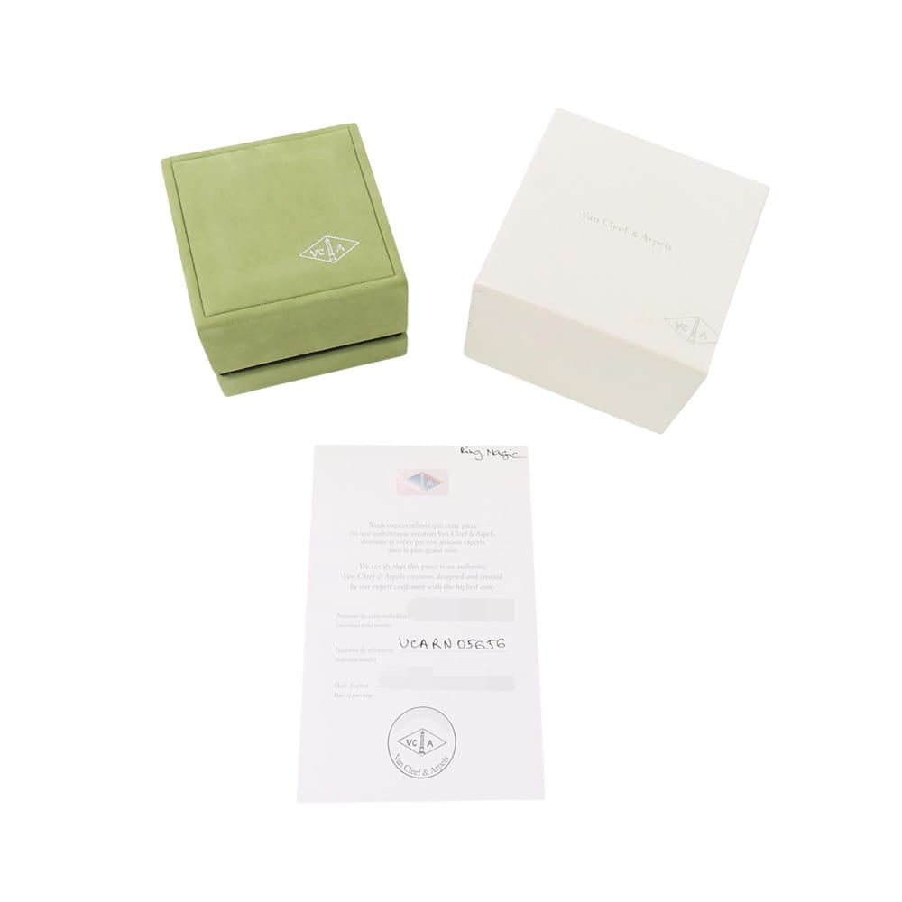 Van Cleef & Arpels Magic Alhambra Entre Le Door Ring Size 56/#16VCARN05656/VCARN05600 18K White Gold