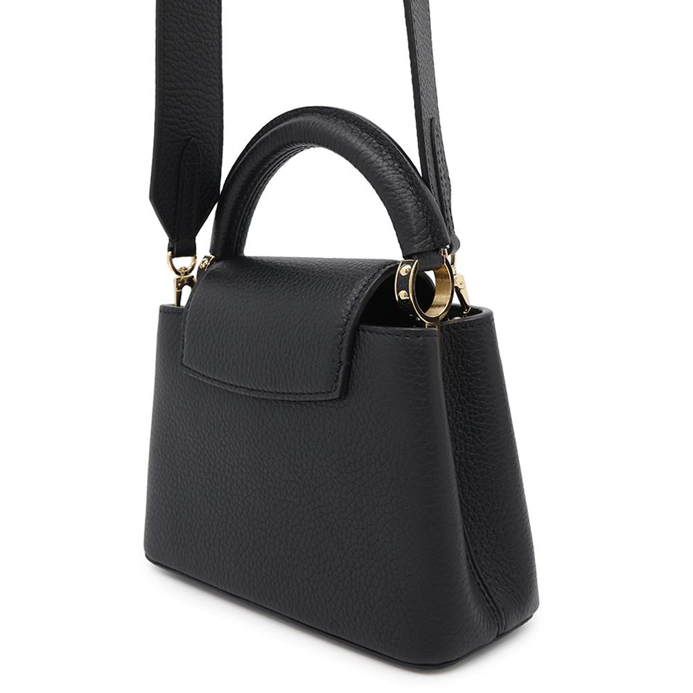 LOUIS VUITTON Capucines NoirM56071 Taurillon Leather Size MINI