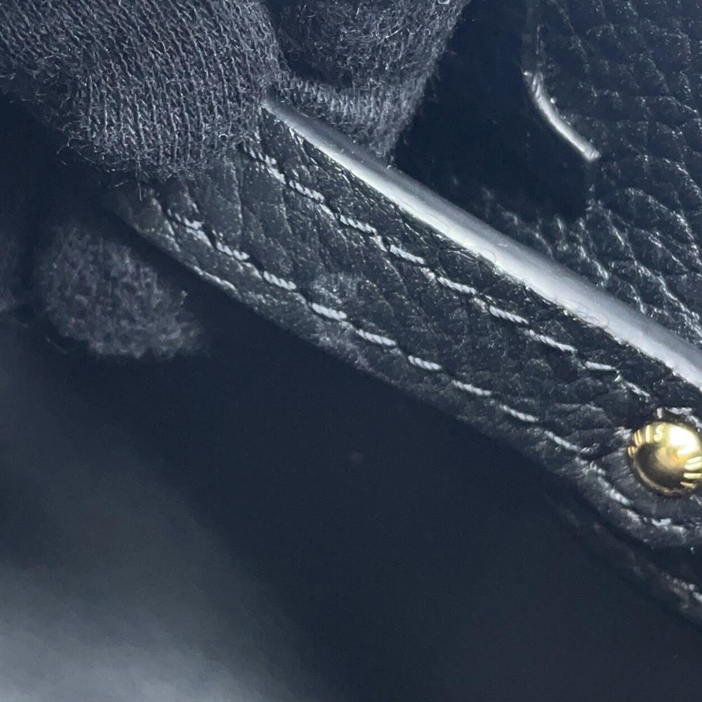 LOUIS VUITTON Capucines NoirM56071 Taurillon Leather Size MINI