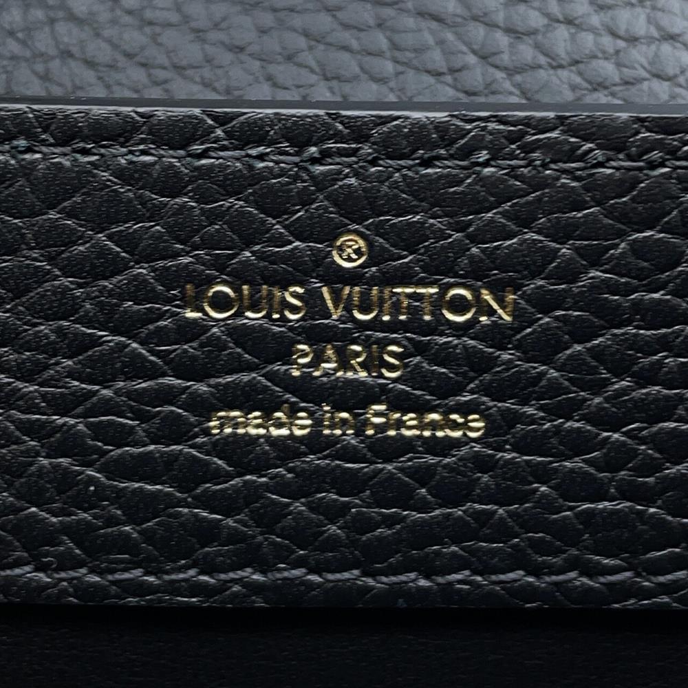 LOUIS VUITTON Capucines NoirM56071 Taurillon Leather Size MINI