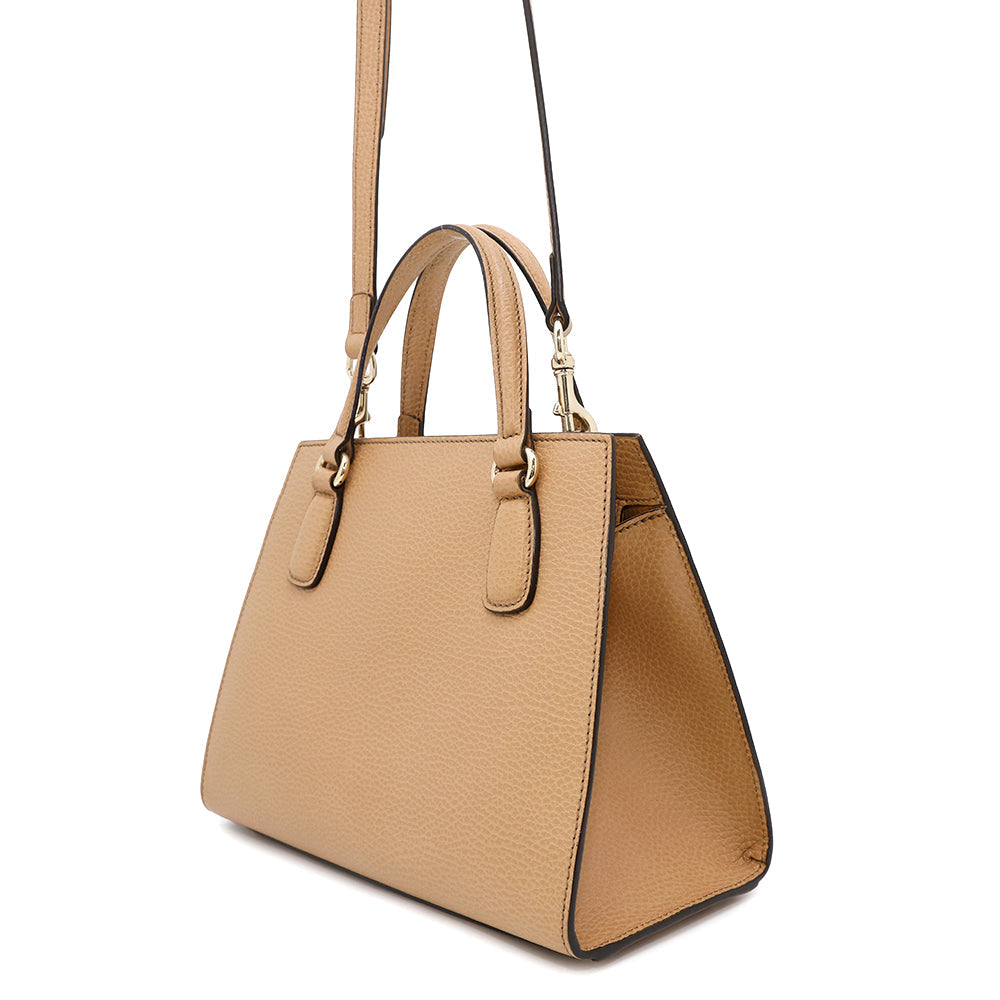 GUCCI Soho Interlocking 2WAY Tote Bag Beige607722 Leather