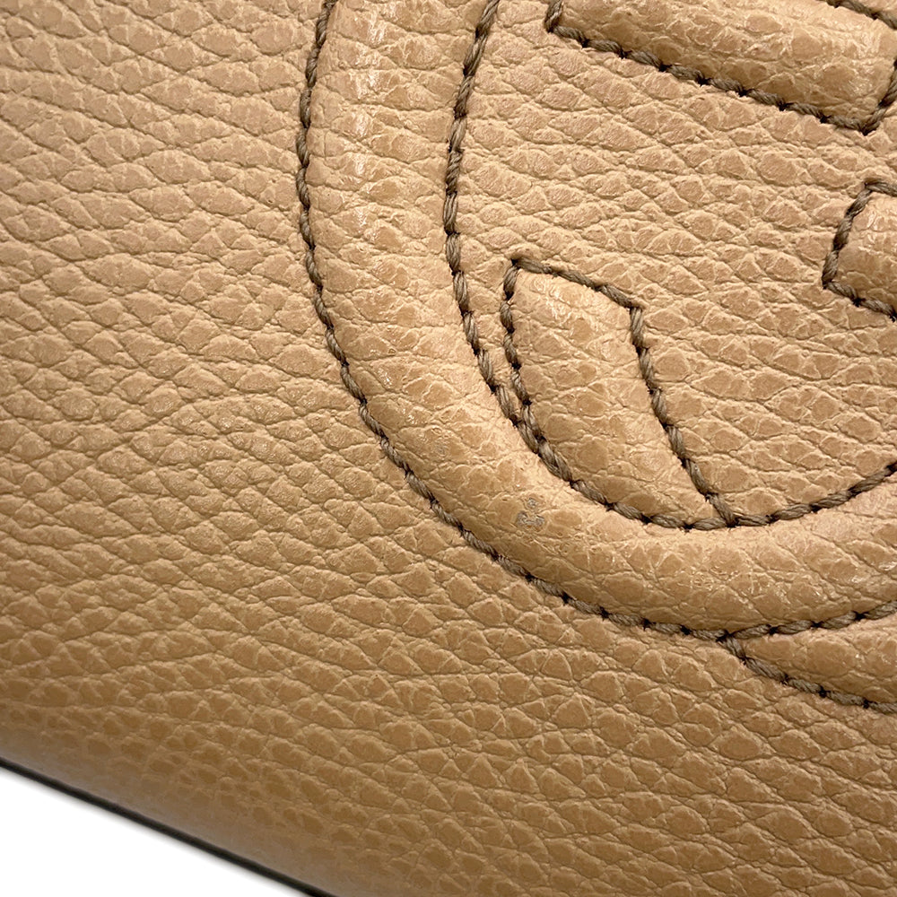 GUCCI Soho Interlocking 2WAY Tote Bag Beige607722 Leather