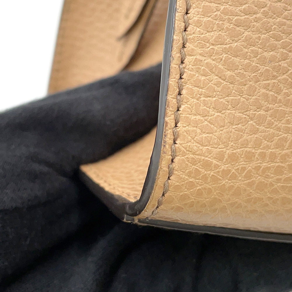 GUCCI Soho Interlocking 2WAY Tote Bag Beige607722 Leather