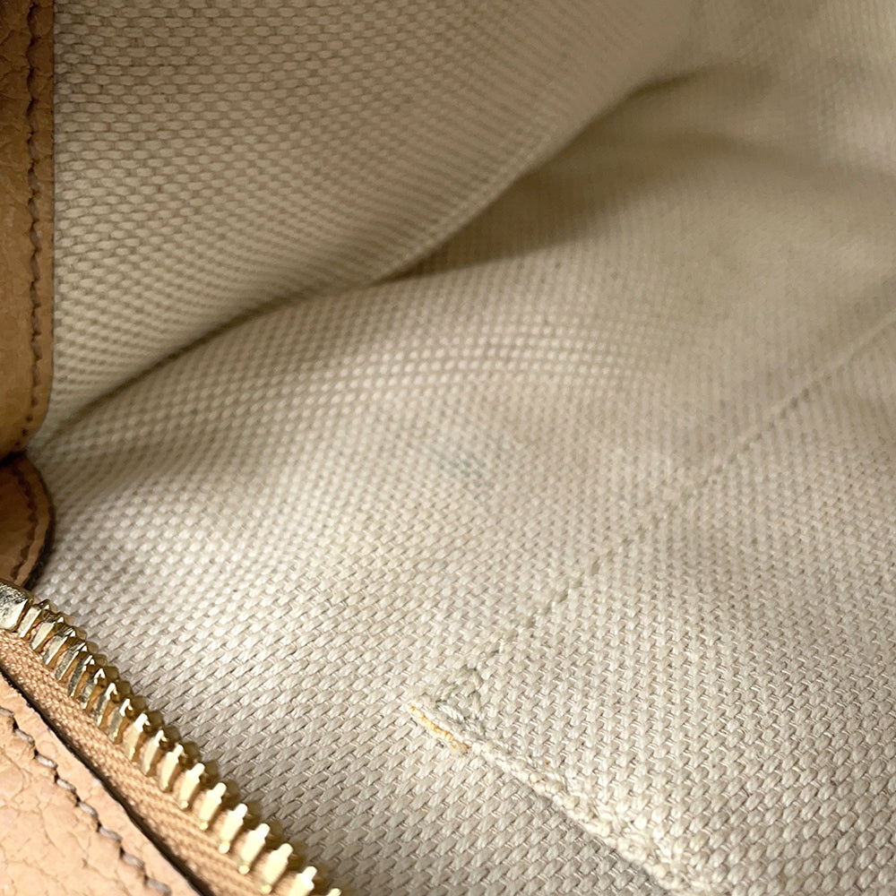 GUCCI Soho Interlocking 2WAY Tote Bag Beige607722 Leather