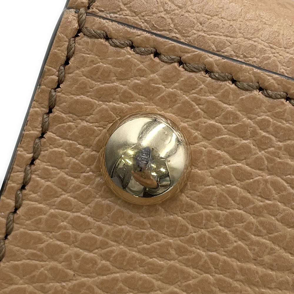 GUCCI Soho Interlocking 2WAY Tote Bag Beige607722 Leather