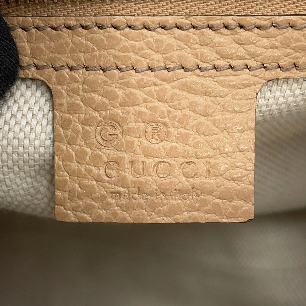 GUCCI Soho Interlocking 2WAY Tote Bag Beige607722 Leather
