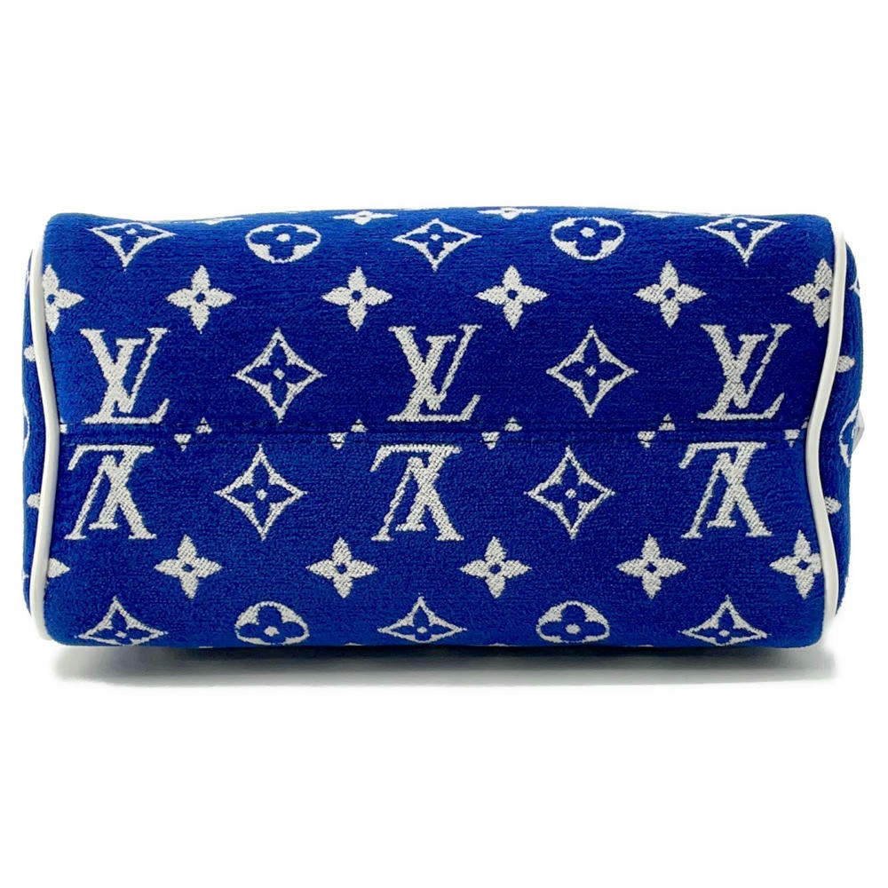 LOUIS VUITTON Speedy Bandouliere LV Match Blue/WhiteM20751 Monogram・Jacquard Velvet Size 20