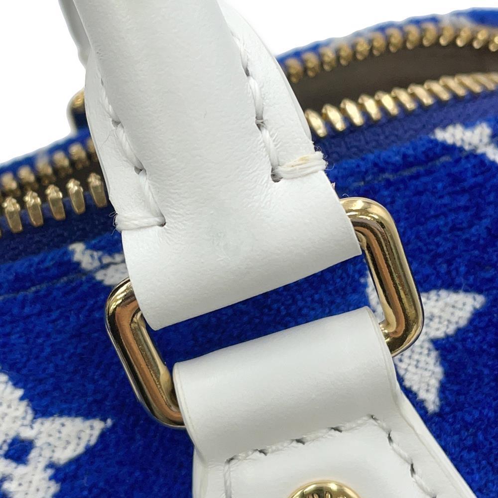 LOUIS VUITTON Speedy Bandouliere LV Match Blue/WhiteM20751 Monogram・Jacquard Velvet Size 20