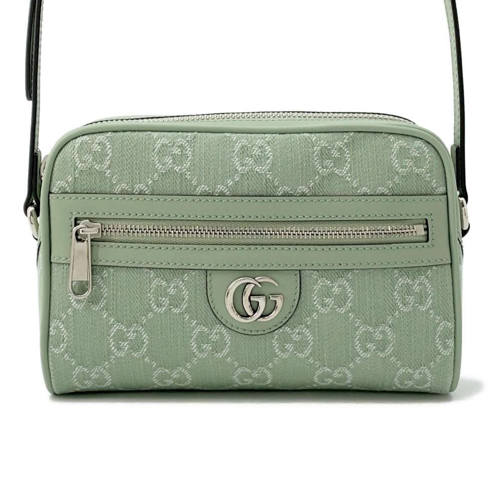 GUCCI Ophidia Mini Shoulder Bag PailleGreen?772311 GG SupremeCanvas Leather